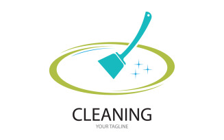 Cleaning service icon logo vector v48