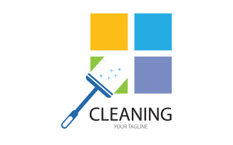 Cleaning service icon logo vector v5
