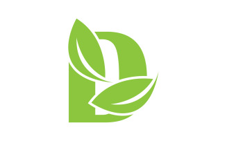 D letter logo leaf green vector version v 21