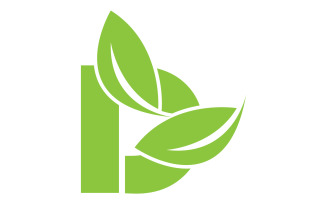 D letter logo leaf green vector version v 38