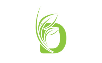 D letter logo leaf green vector version v 51