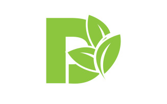 D letter logo leaf green vector version v 54