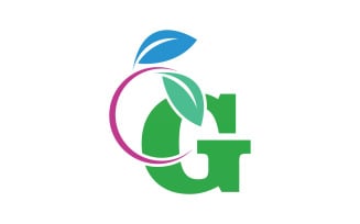 G letter leaf green logo icon version v13