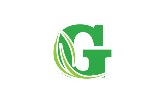 G letter leaf green logo icon version v14