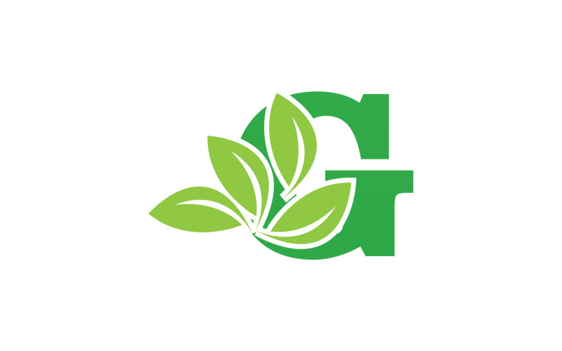 G letter leaf green logo icon version v16 Logo Template
