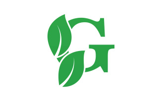 G letter leaf green logo icon version v18