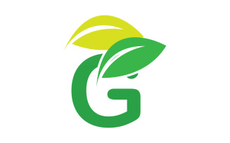 G letter leaf green logo icon version v19