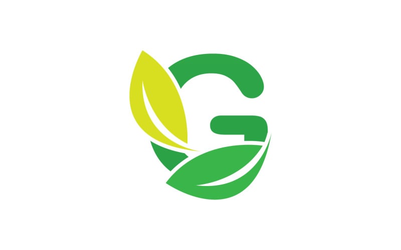 G letter leaf green logo icon version v21 Logo Template
