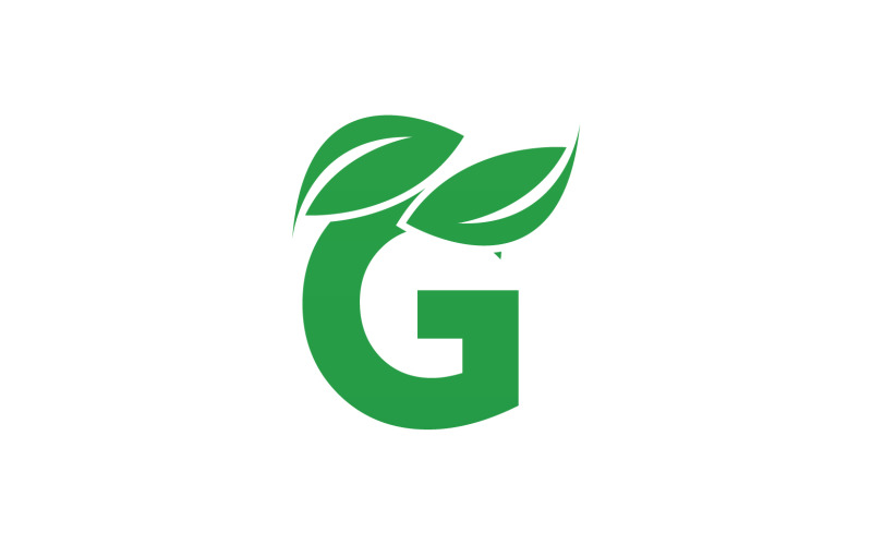 G letter leaf green logo icon version v25 Logo Template