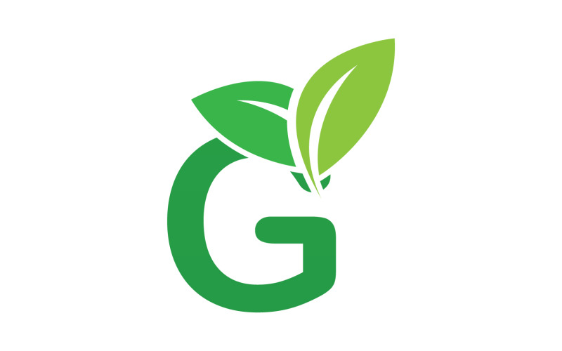 G letter leaf green logo icon version v27 Logo Template
