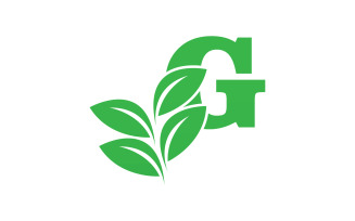 G letter leaf green logo icon version v28