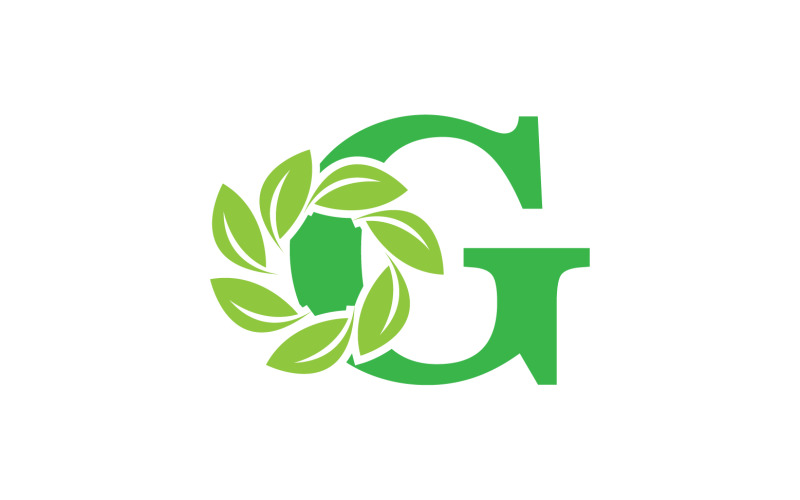 G letter leaf green logo icon version v2 Logo Template