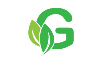 G letter leaf green logo icon version v30