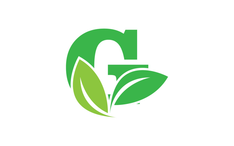 G letter leaf green logo icon version v31 Logo Template