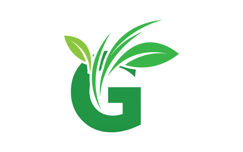 G letter leaf green logo icon version v33 Logo Template