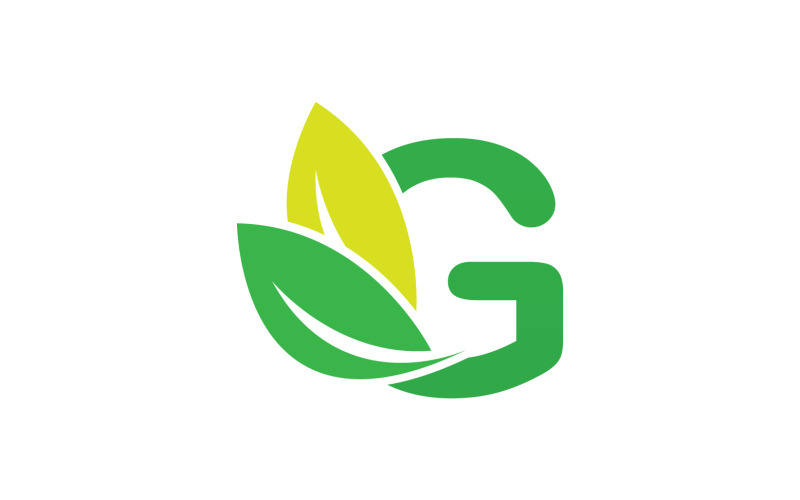 G letter leaf green logo icon version v39 Logo Template