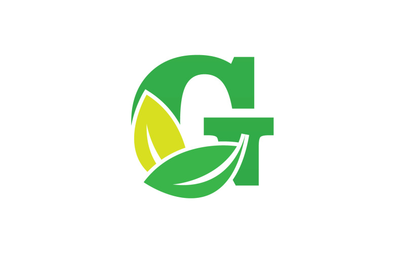 G letter leaf green logo icon version v40 Logo Template