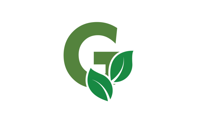 G letter leaf green logo icon version v49 Logo Template