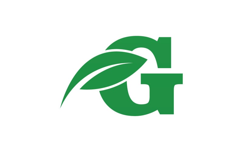 G letter leaf green logo icon version v62 Logo Template