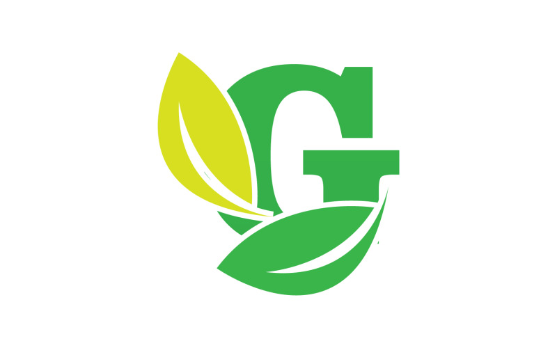 G letter leaf green logo icon version v7 Logo Template
