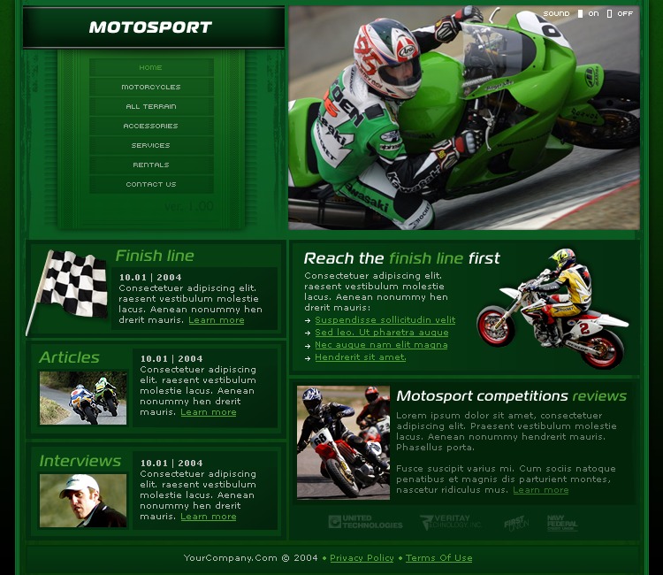 Motor Sports Website Template #3987