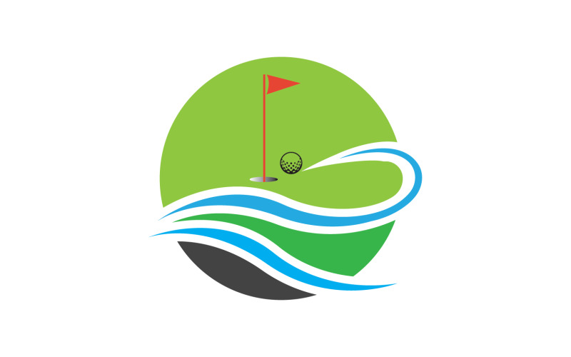 Golf logo sport vector version v48 Logo Template
