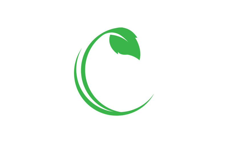 Leaf green ecology tree element icon version v12 Logo Template