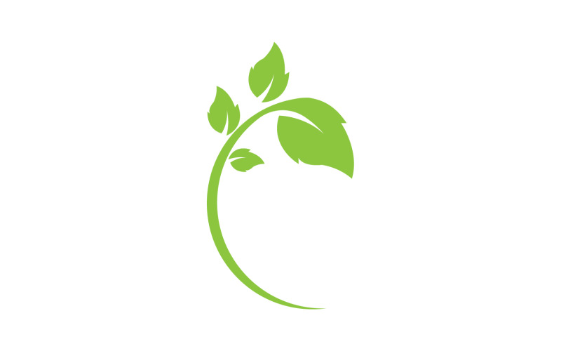 Leaf green ecology tree element icon version v13 Logo Template