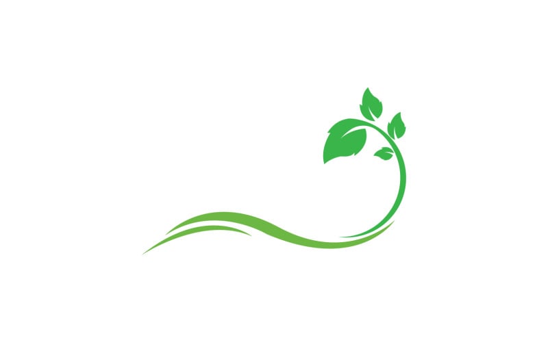 Leaf green ecology tree element icon version v14 Logo Template