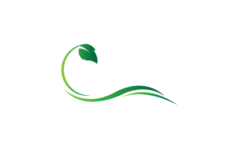 Leaf green ecology tree element icon version v15 Logo Template