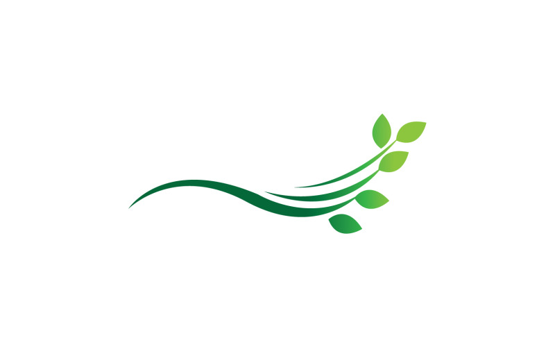 Leaf green ecology tree element icon version v16 Logo Template