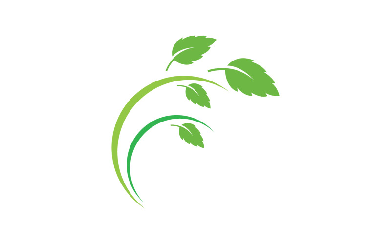 Leaf green ecology tree element icon version v17 Logo Template