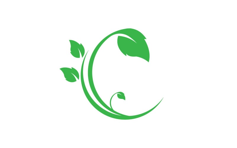 Leaf green ecology tree element icon version v18 Logo Template