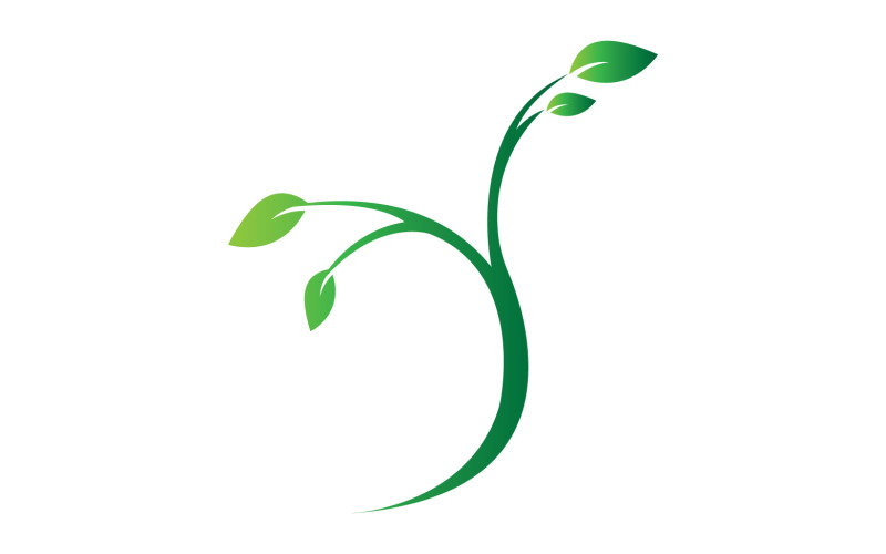Leaf green ecology tree element icon version v19 Logo Template