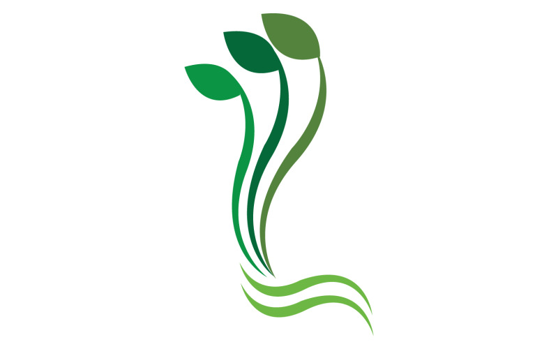 Leaf green ecology tree element icon version v23 Logo Template