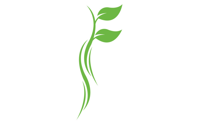 Leaf green ecology tree element icon version v24 Logo Template