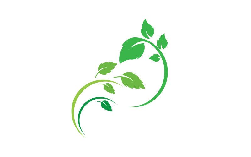 Leaf green ecology tree element icon version v26 Logo Template