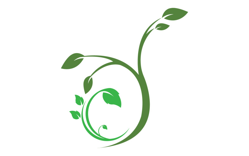Leaf green ecology tree element icon version v27 Logo Template