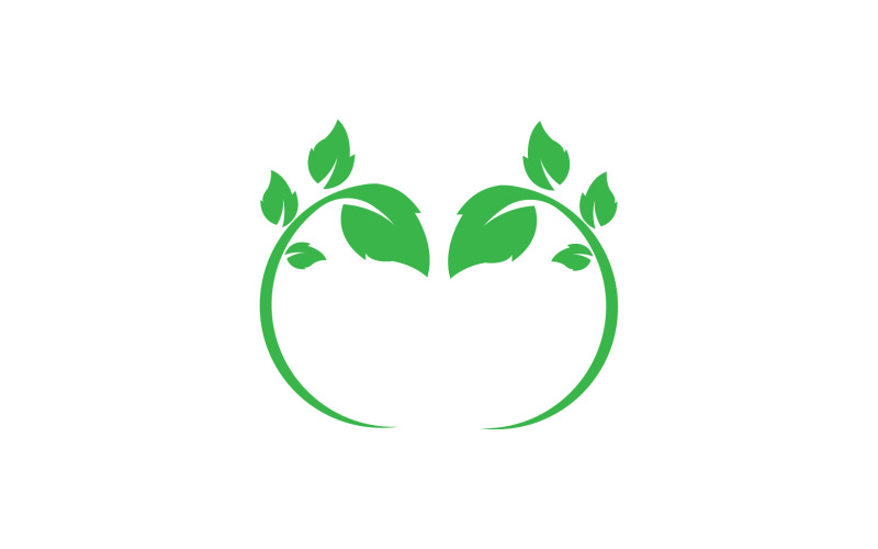 Leaf green ecology tree element icon version v29 Logo Template