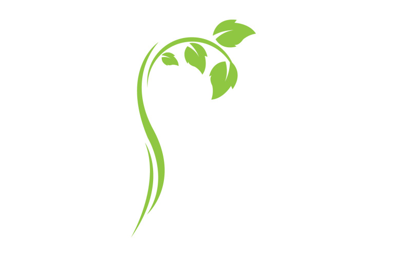 Leaf green ecology tree element icon version v2 Logo Template