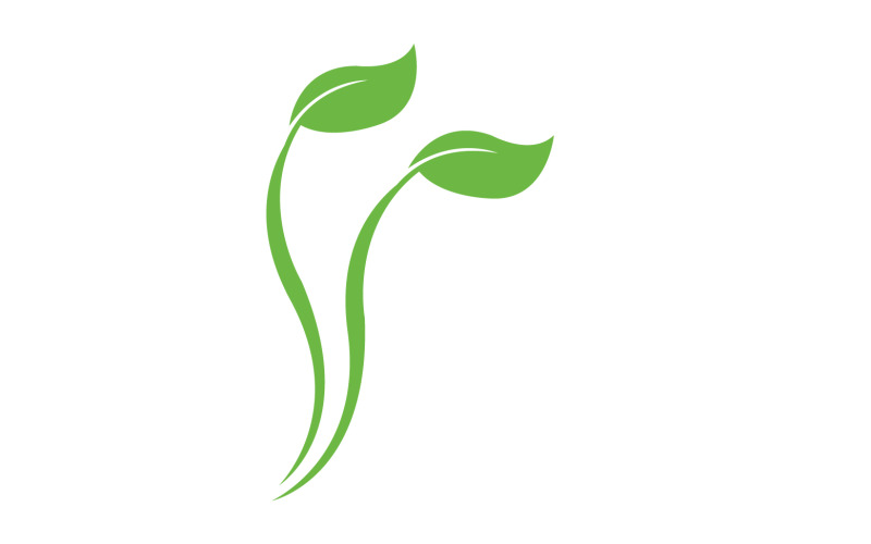 Leaf green ecology tree element icon version v34 Logo Template