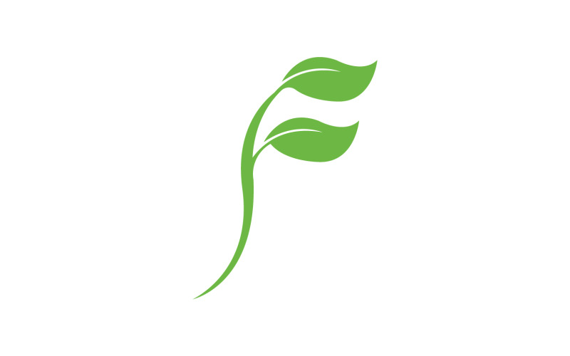 Leaf green ecology tree element icon version v35 Logo Template
