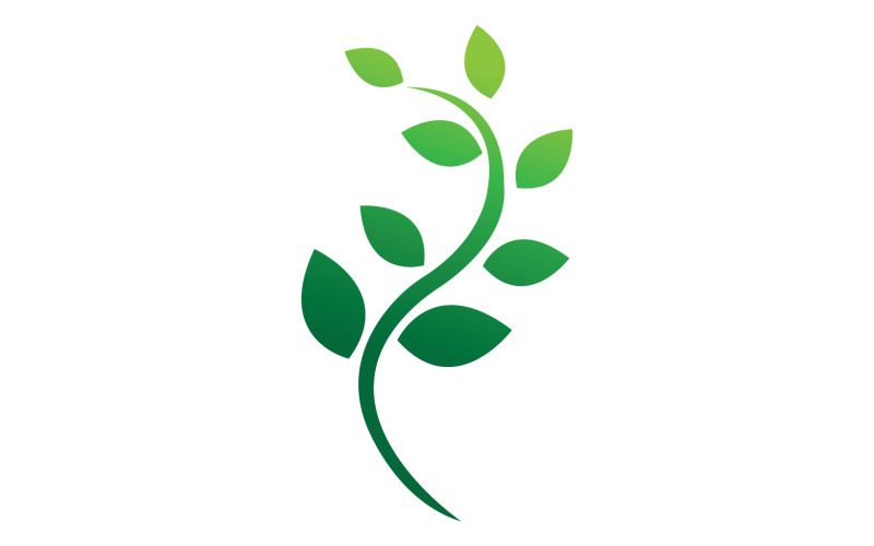 Leaf green ecology tree element icon version v36 Logo Template