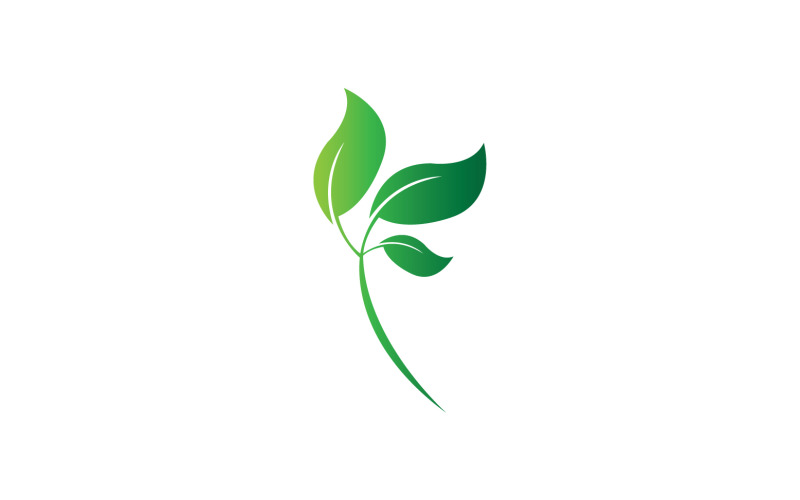 Leaf green ecology tree element icon version v38 Logo Template