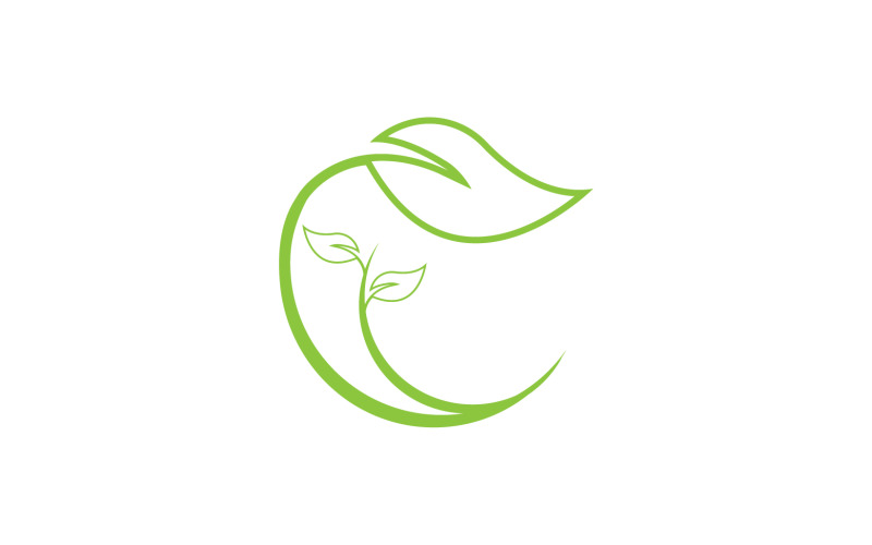 Leaf green ecology tree element icon version v3 Logo Template