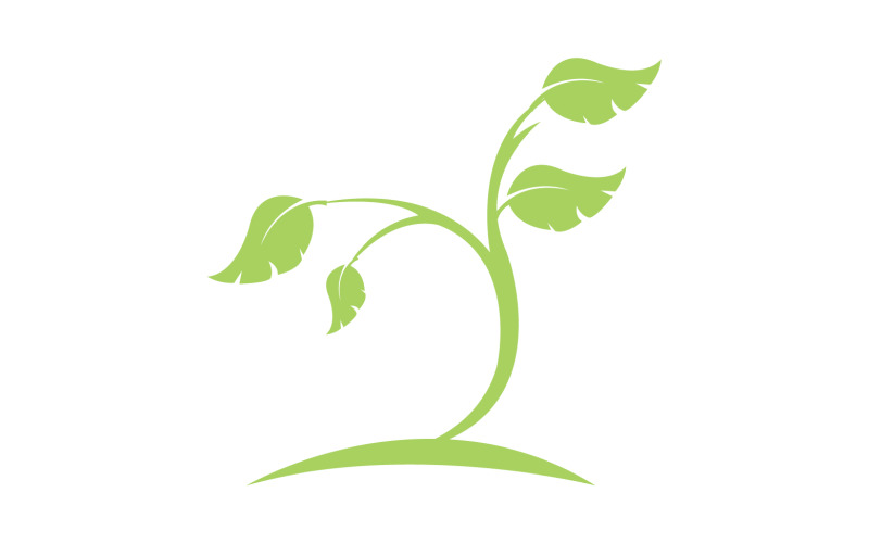Leaf green ecology tree element icon version v40 Logo Template