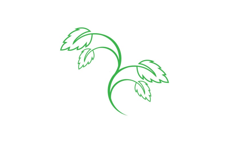 Leaf green ecology tree element icon version v41 Logo Template