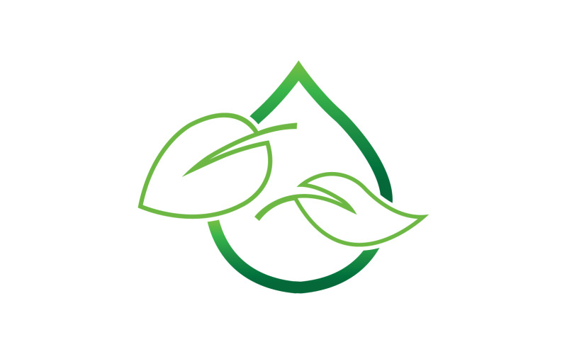 Leaf green ecology tree element icon version v45 Logo Template