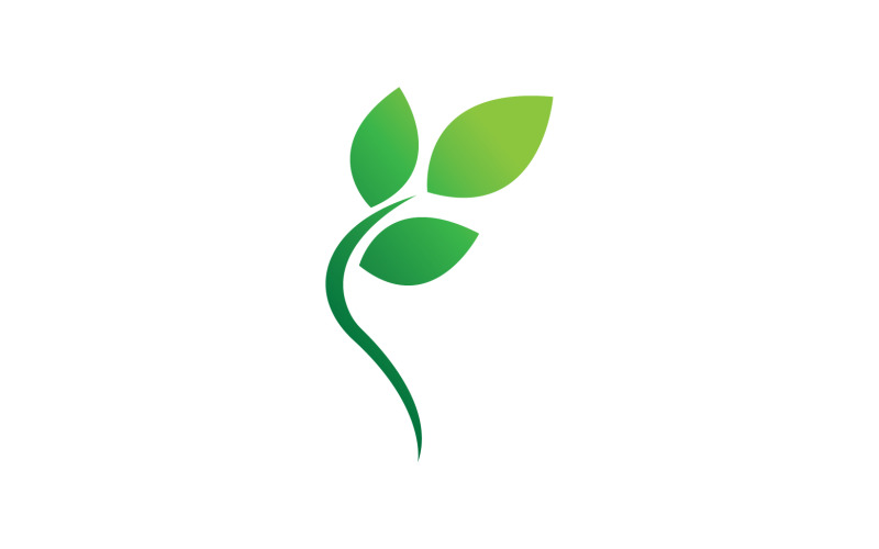 Leaf green ecology tree element icon version v46 Logo Template