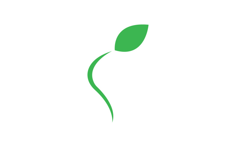 Leaf green ecology tree element icon version v47 Logo Template